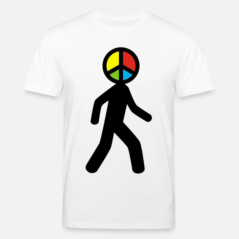 Mann des Friedens (schwarz) - Stanley/Stella Unisex Bio-T-Shirt CREATOR  - Weiß