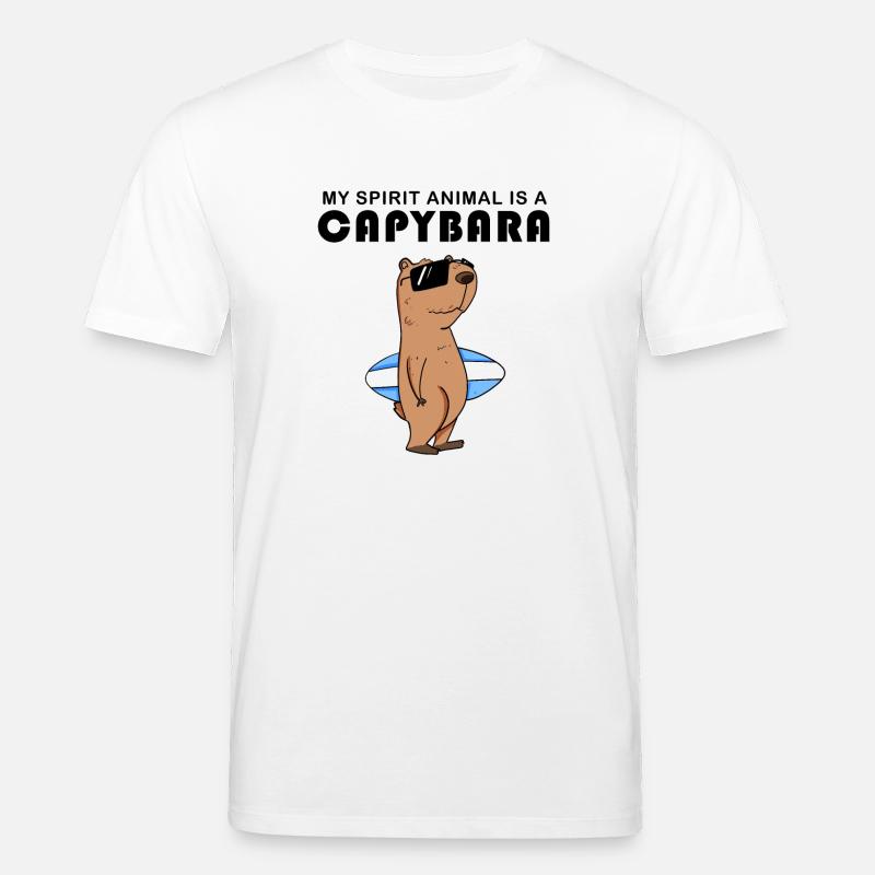 Capybara Wasserschwein Geschenk - Stanley/Stella Unisex Bio-T-Shirt CREATOR  - Weiß