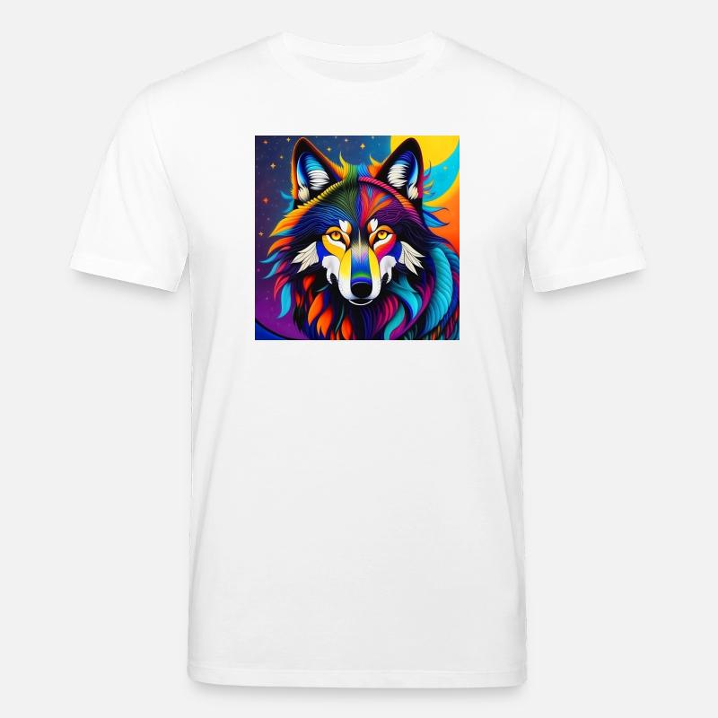 Wolf - Stanley/Stella CREATOR Unisex Organic T-Shirt - white