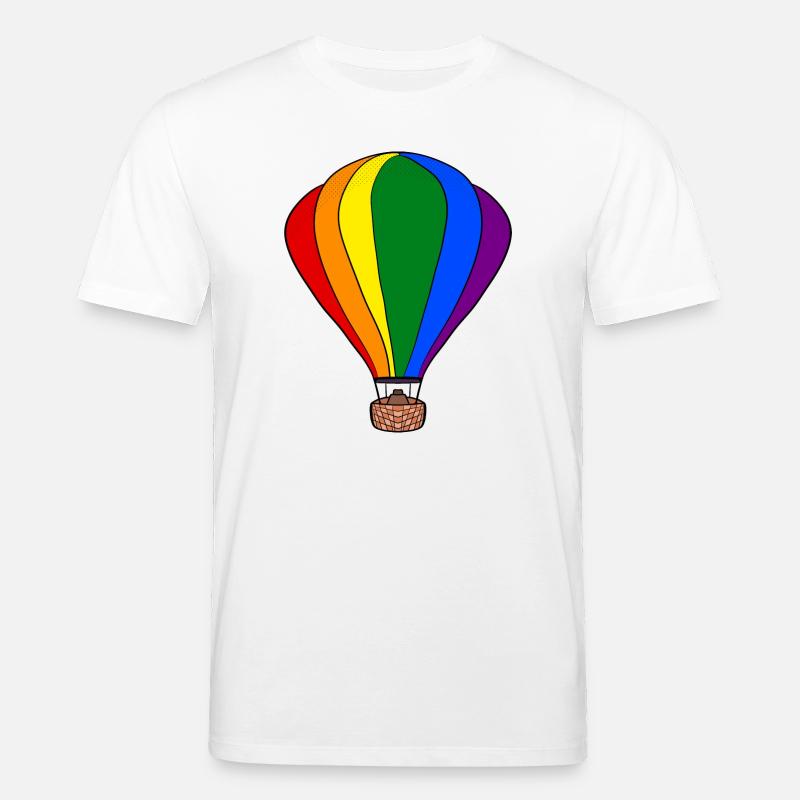 Regenbogen-Ballon - Stanley/Stella Unisex Bio-T-Shirt CREATOR  - Weiß