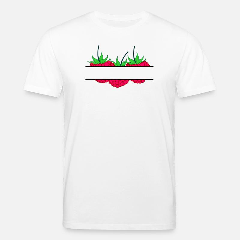 Raspberry banner red raspberry - Stanley/Stella CREATOR Unisex Organic T-Shirt - white