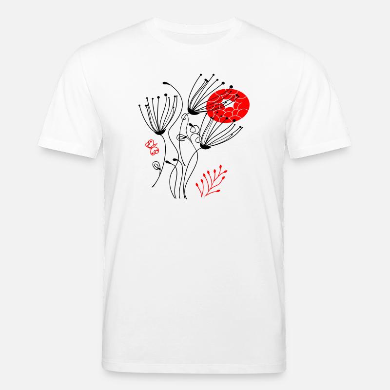 fleurs délicates en filigrane, Fleurs - T-shirt bio CREATOR Stanley/Stella Unisexe - blanc