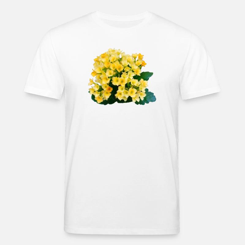 Fleurs printanières jaune doré - T-shirt bio CREATOR Stanley/Stella Unisexe - blanc