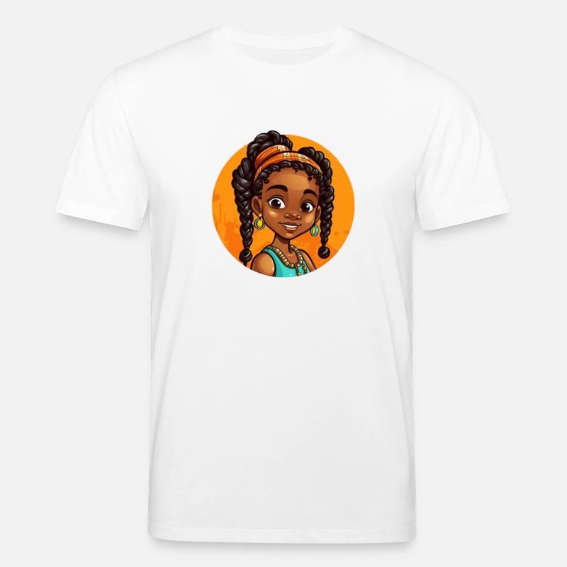 Elegant Afro-Heldinische Illustration - Stanley/Stella Unisex Bio-T-Shirt CREATOR  - Weiß