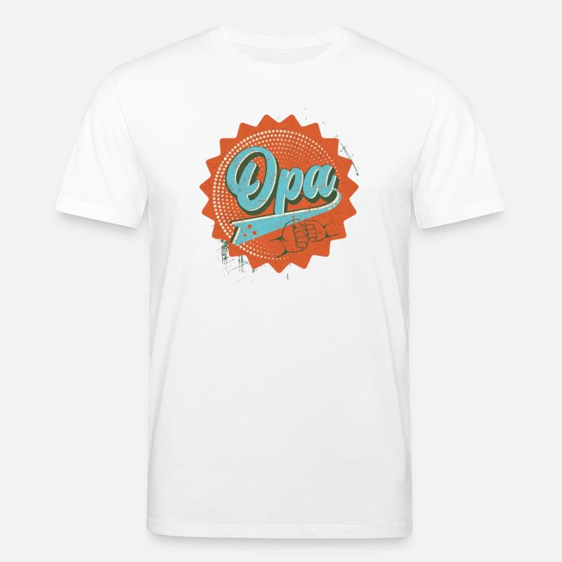 Opa retro - Stanley/Stella Unisex Bio-T-Shirt CREATOR  - Weiß
