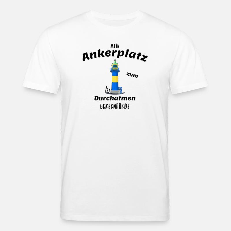 Alter Leuchtturm Eckernförde, Ankerplatz - Stanley/Stella Unisex Bio-T-Shirt CREATOR  - Weiß