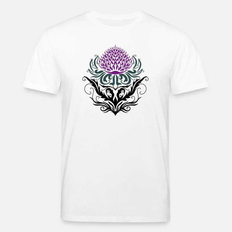 Chardon pourpre Chardon - T-shirt bio CREATOR Stanley/Stella Unisexe - blanc