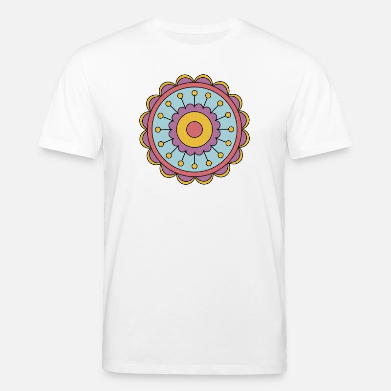 Niedliche Funky Hippie Boho Blume - Stanley/Stella Unisex Bio-T-Shirt CREATOR  - Weiß