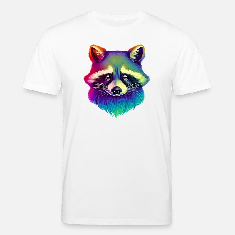 Waschbär - Stanley/Stella Unisex Bio-T-Shirt CREATOR  - Weiß