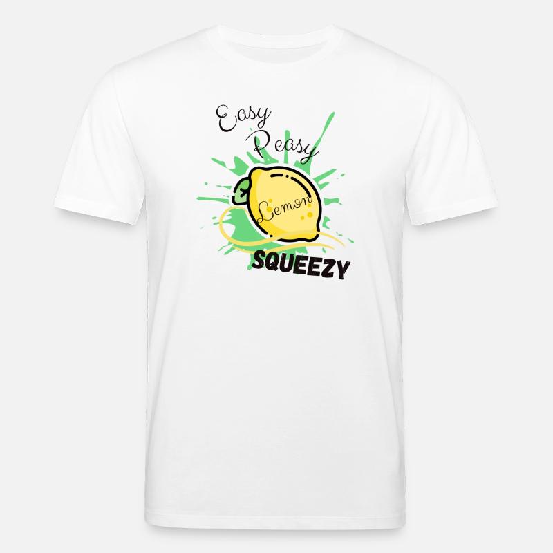 Zitrone Easy Peasy Lemon Squeezy - Stanley/Stella Unisex Bio-T-Shirt CREATOR  - Weiß