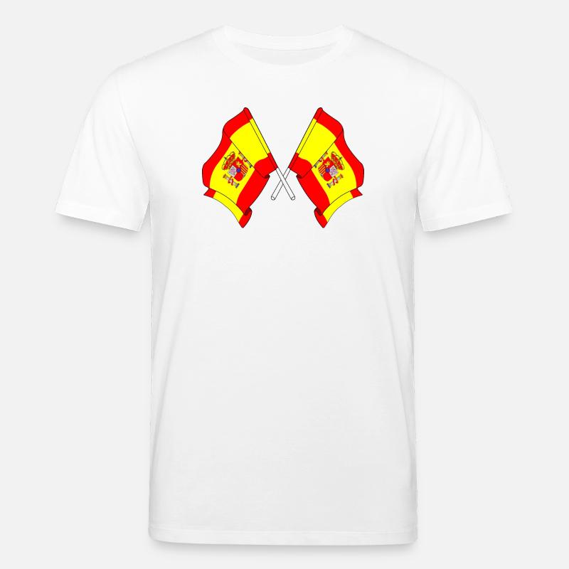 Zwei Flaggen Spanien - Stanley/Stella Unisex Bio-T-Shirt CREATOR  - Weiß
