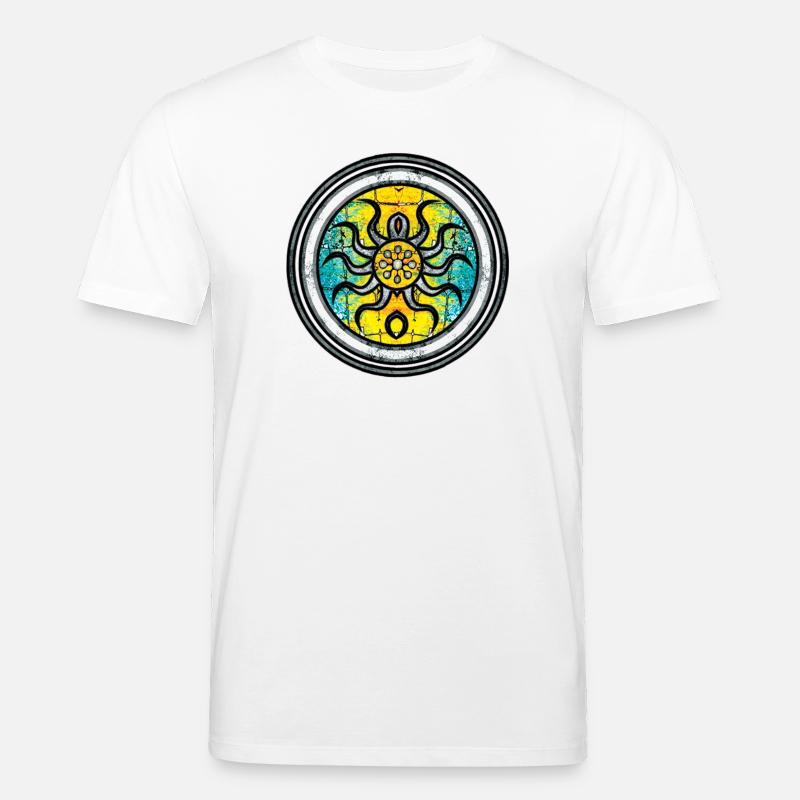 Abstract Octopus with Mandala Pattern - Stanley/Stella CREATOR Unisex Organic T-Shirt - white