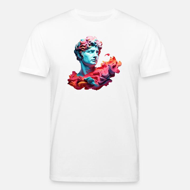 Neon-Psychedelische Büste - Stanley/Stella Unisex Bio-T-Shirt CREATOR  - Weiß