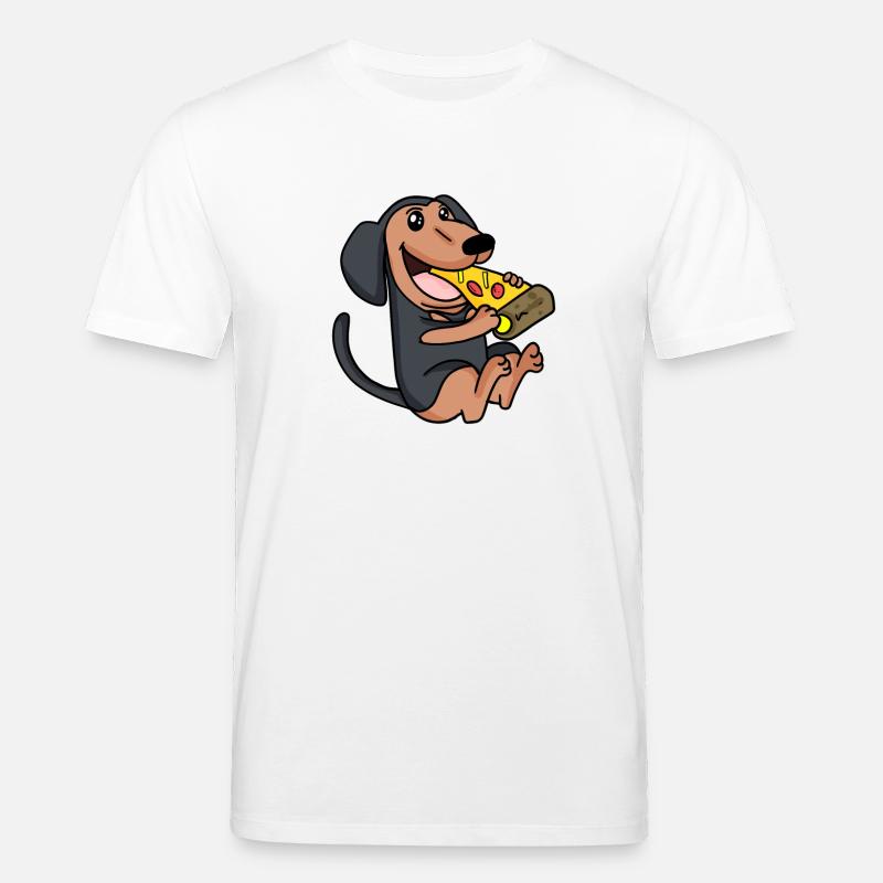 Pizza pour chien Coonhound - T-shirt bio CREATOR Stanley/Stella Unisexe - blanc