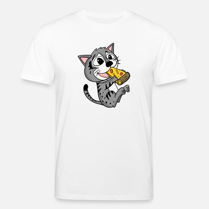 Pizza au chat - T-shirt bio CREATOR Stanley/Stella Unisexe - blanc