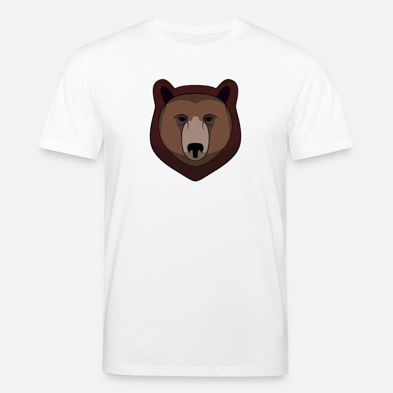 Bär - Bärenkopf - Logo - Stanley/Stella Unisex Bio-T-Shirt CREATOR  - Weiß