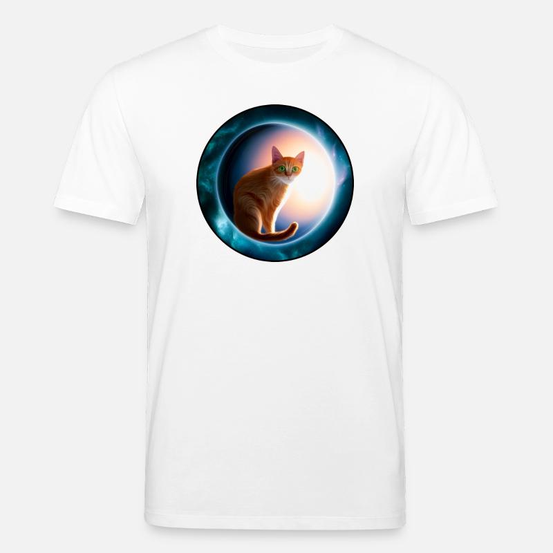 Katzen im kosmischen Orbit - Stanley/Stella Unisex Bio-T-Shirt CREATOR  - Weiß