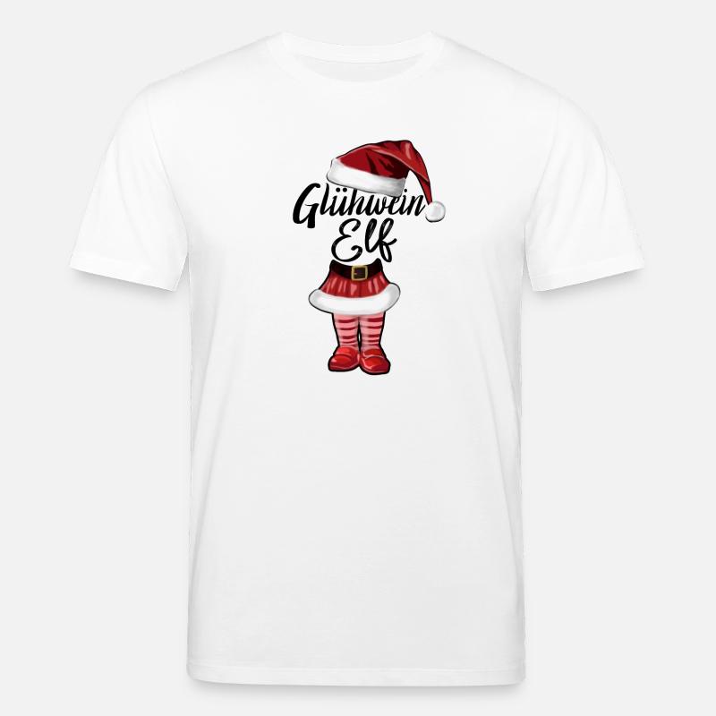 Lutin de vin chaud de Noël - T-shirt bio CREATOR Stanley/Stella Unisexe - blanc