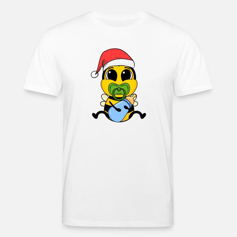 Abeille bébé Noël - T-shirt bio CREATOR Stanley/Stella Unisexe - blanc