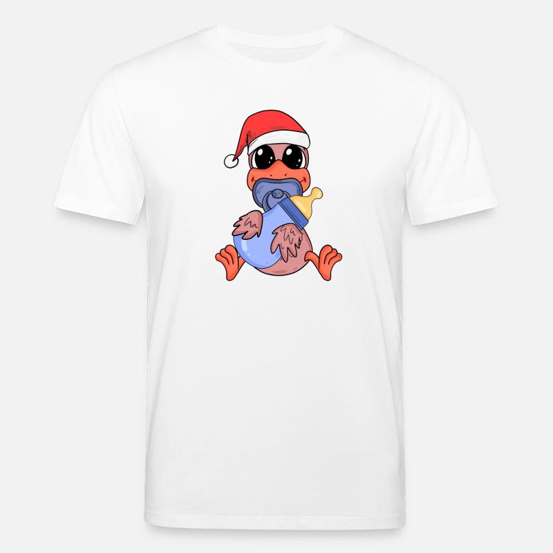 Poulet Bébé Noël - T-shirt bio CREATOR Stanley/Stella Unisexe - blanc