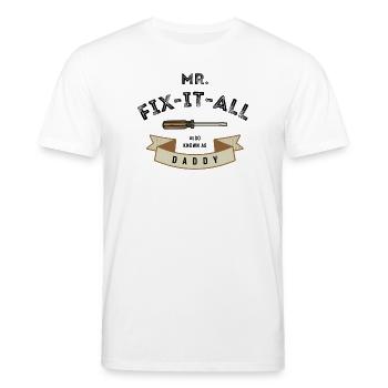 Je répare tout - T-shirt bio CREATOR Stanley/Stella Unisexe - blanc - Devant - Alina (178cm) & Michal (187cm)