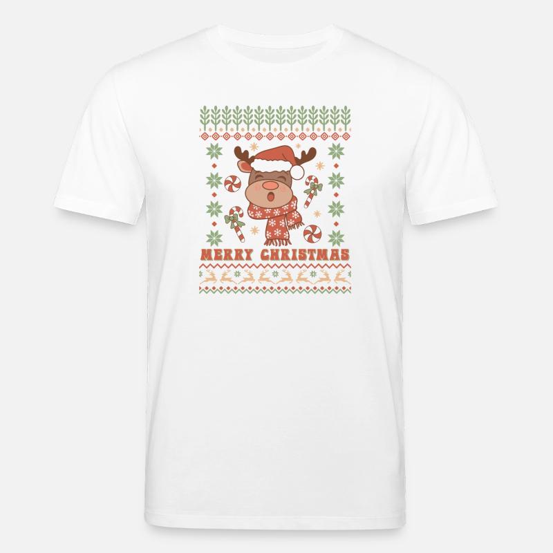 Pull de Noël moche - T-shirt bio CREATOR Stanley/Stella Unisexe - blanc