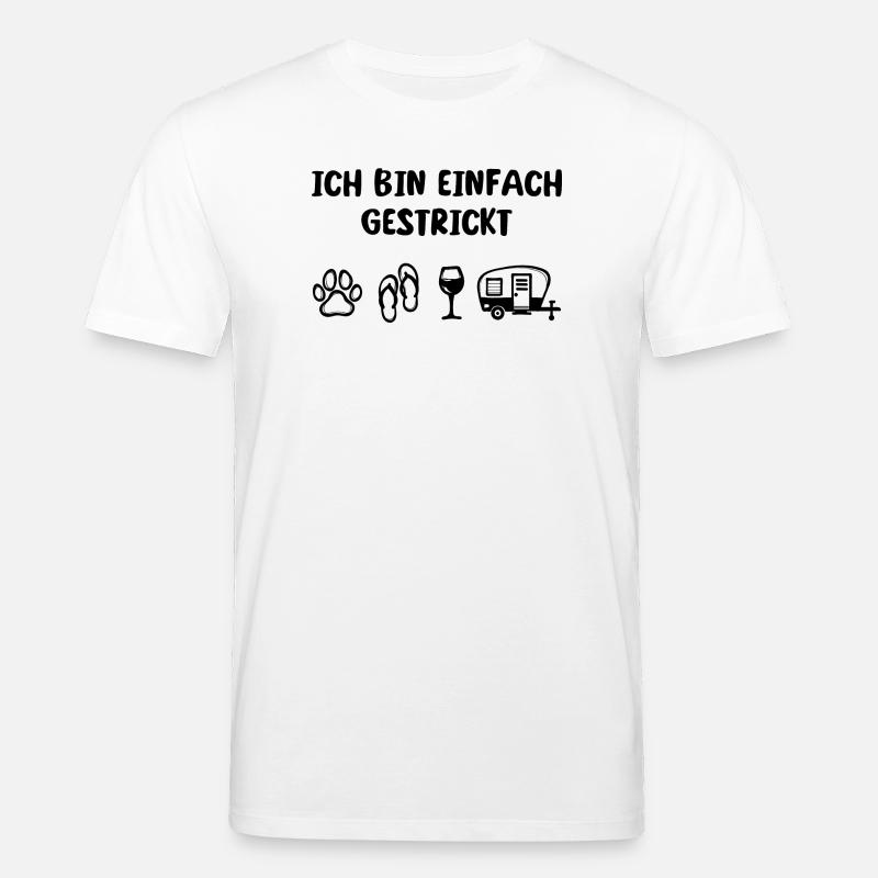 Relaxen Wanderer Camping Statement Wohnwagen - Stanley/Stella Unisex Bio-T-Shirt CREATOR  - Weiß