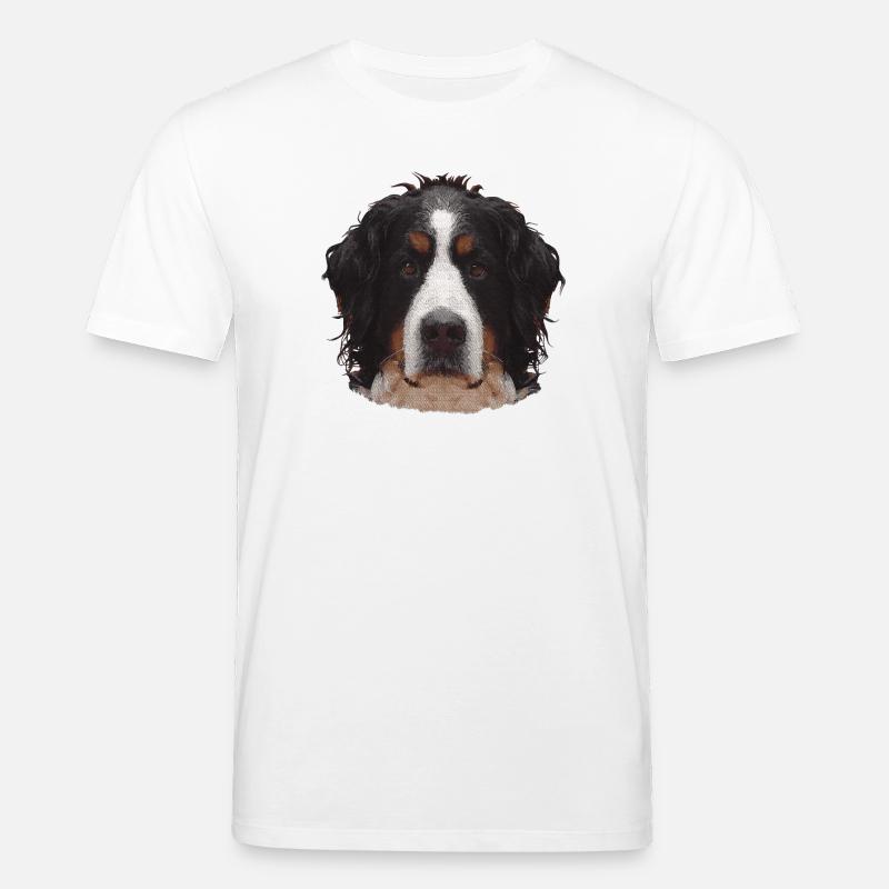 süße Geschenke, Berner Sennen Hund - Stanley/Stella Unisex Bio-T-Shirt CREATOR  - Weiß