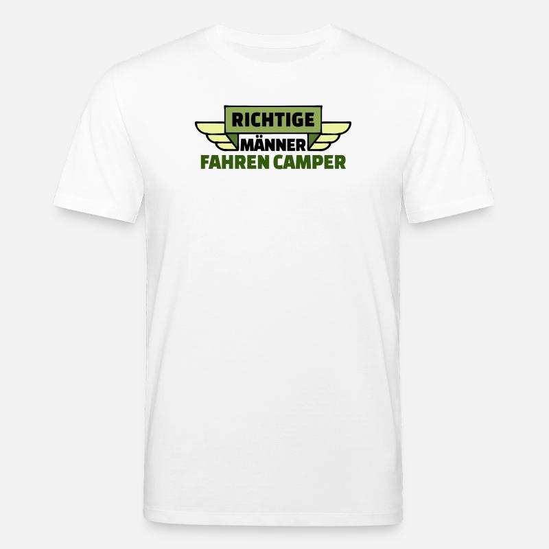 Wanderer Camping Camper Wohnwagen Statement - Stanley/Stella Unisex Bio-T-Shirt CREATOR  - Weiß
