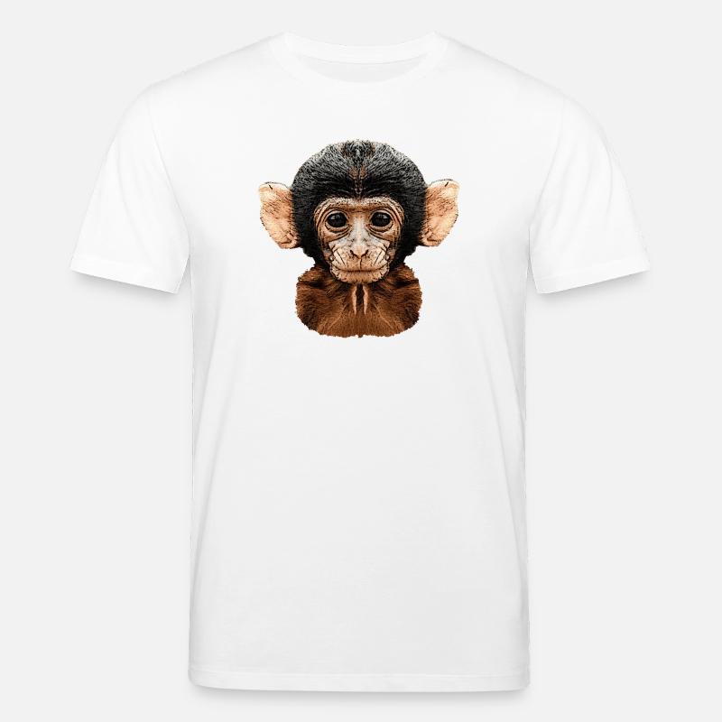 affenkopf, äffchen - Stanley/Stella Unisex Bio-T-Shirt CREATOR  - Weiß