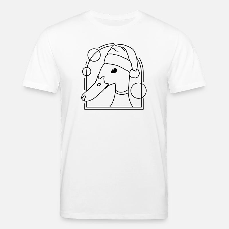 Canard de Noël au design géométrique - T-shirt bio CREATOR Stanley/Stella Unisexe - blanc