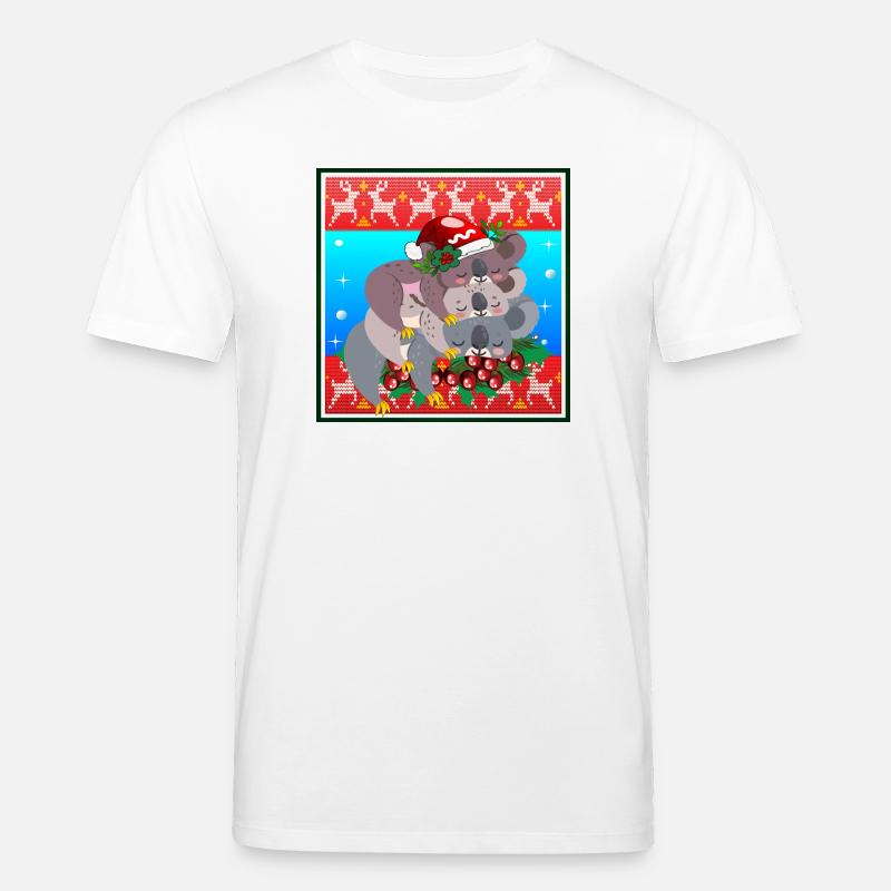 HÄSSLICHER WEIHNACHTSPULLOVER - KOALA BEAR FAMILY - Stanley/Stella Unisex Bio-T-Shirt CREATOR - Weiß