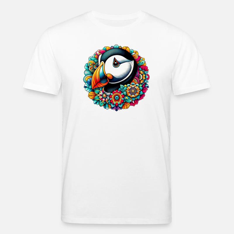 Macareux - T-shirt bio CREATOR Stanley/Stella Unisexe - blanc