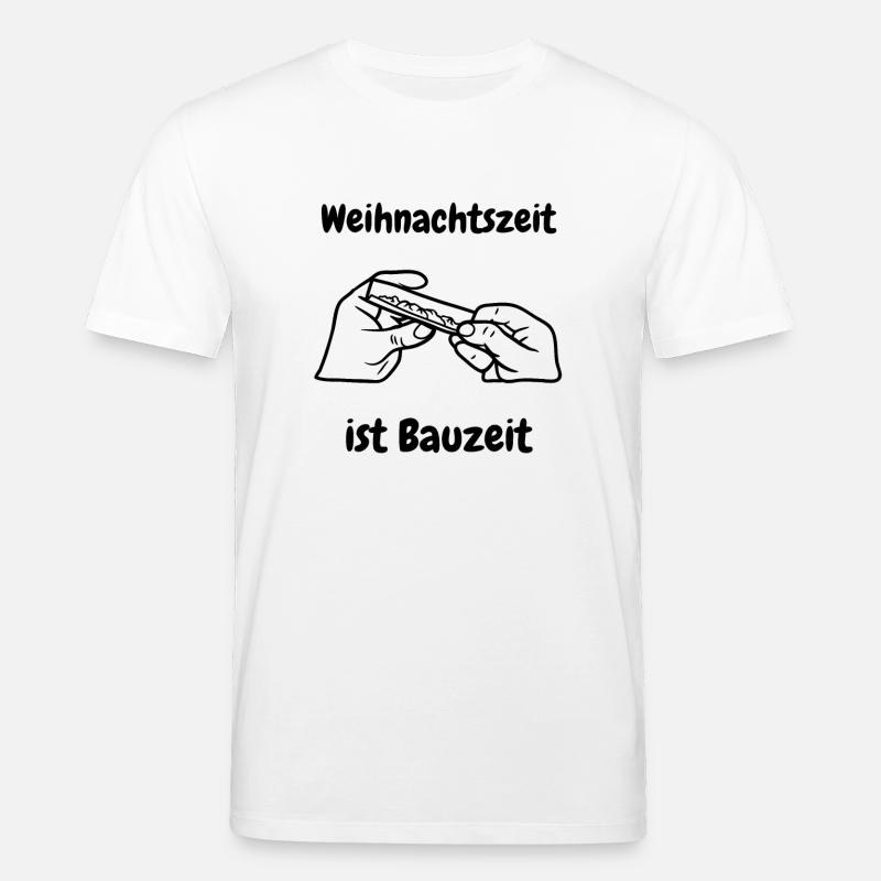 Weihnachtszeit ist Bauzeit - Stanley/Stella Unisex Bio-T-Shirt CREATOR  - Weiß