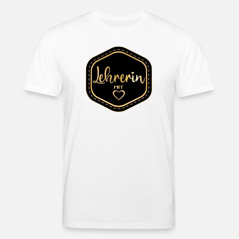 DANKESCHÖN SPRÜCHE - LEHRERIN MIT HERZ - Stanley/Stella Unisex Bio-T-Shirt CREATOR - Weiß