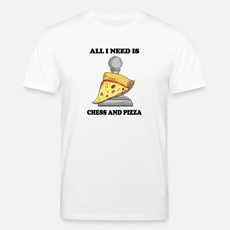 Schach und Pizza - Stanley/Stella Unisex Bio-T-Shirt CREATOR - Weiß