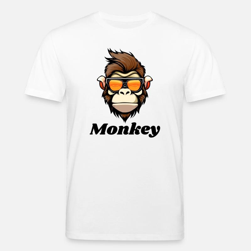 monkey, singe, primate - T-shirt bio CREATOR Stanley/Stella Unisexe - blanc