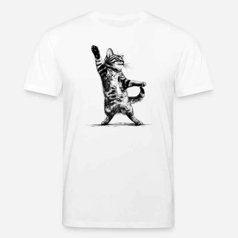 chat disco - T-shirt bio CREATOR Stanley/Stella Unisexe - blanc