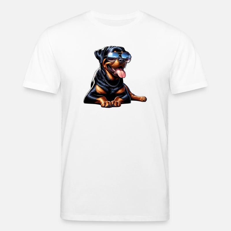 Rottweiler Hunde Design - Stanley/Stella Unisex Bio-T-Shirt CREATOR  - Weiß