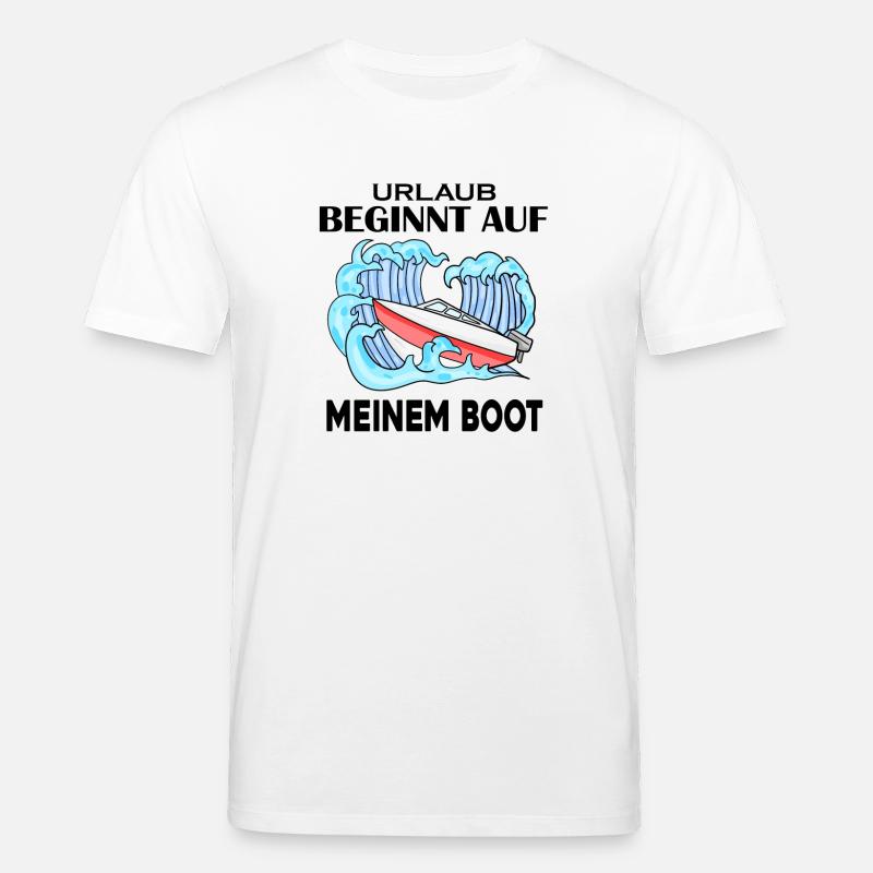 Urlaub Boot Spruch - Stanley/Stella Unisex Bio-T-Shirt CREATOR - Weiß