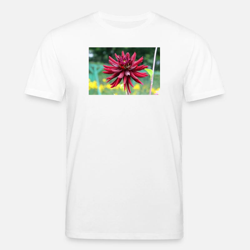 Blume rot rote Blume - Stanley/Stella Unisex Bio-T-Shirt CREATOR  - Weiß