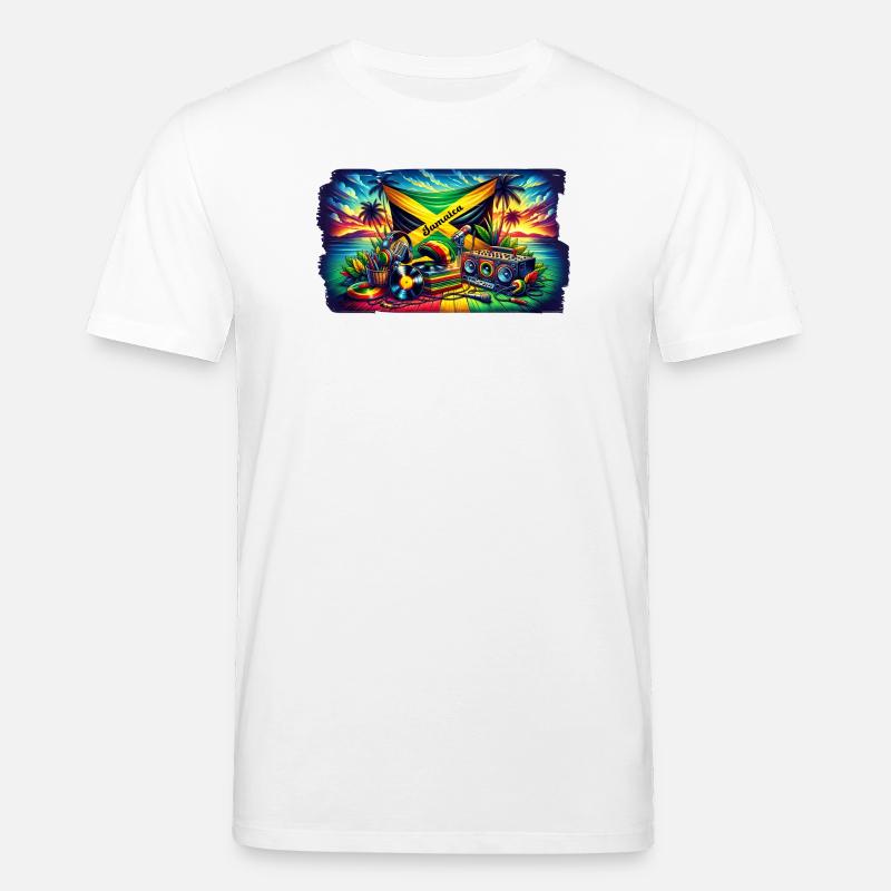 Jamaïque Caraïbes Reggae Musique - T-shirt bio CREATOR Stanley/Stella Unisexe - blanc