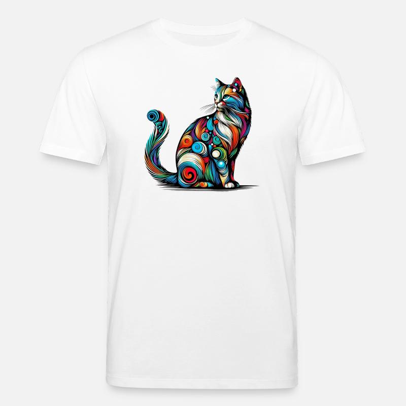 Katze - Stanley/Stella Unisex Bio-T-Shirt CREATOR  - Weiß