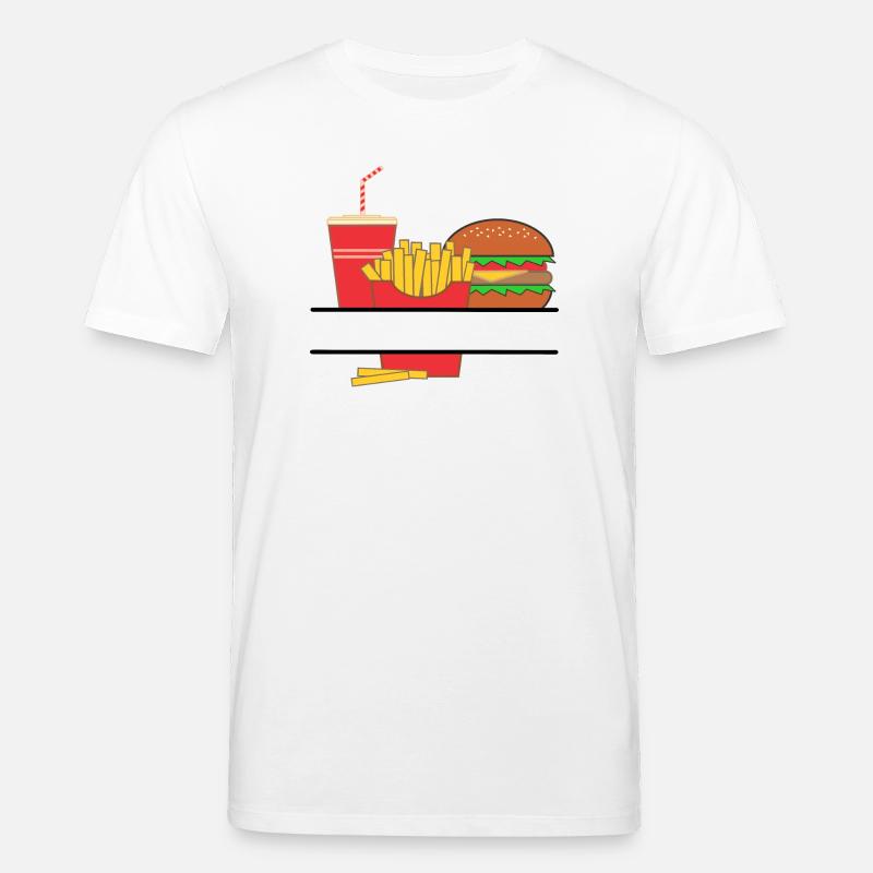 Pommesbuden-Logo oder Restaurant-Emblem - Stanley/Stella Unisex Bio-T-Shirt CREATOR  - Weiß