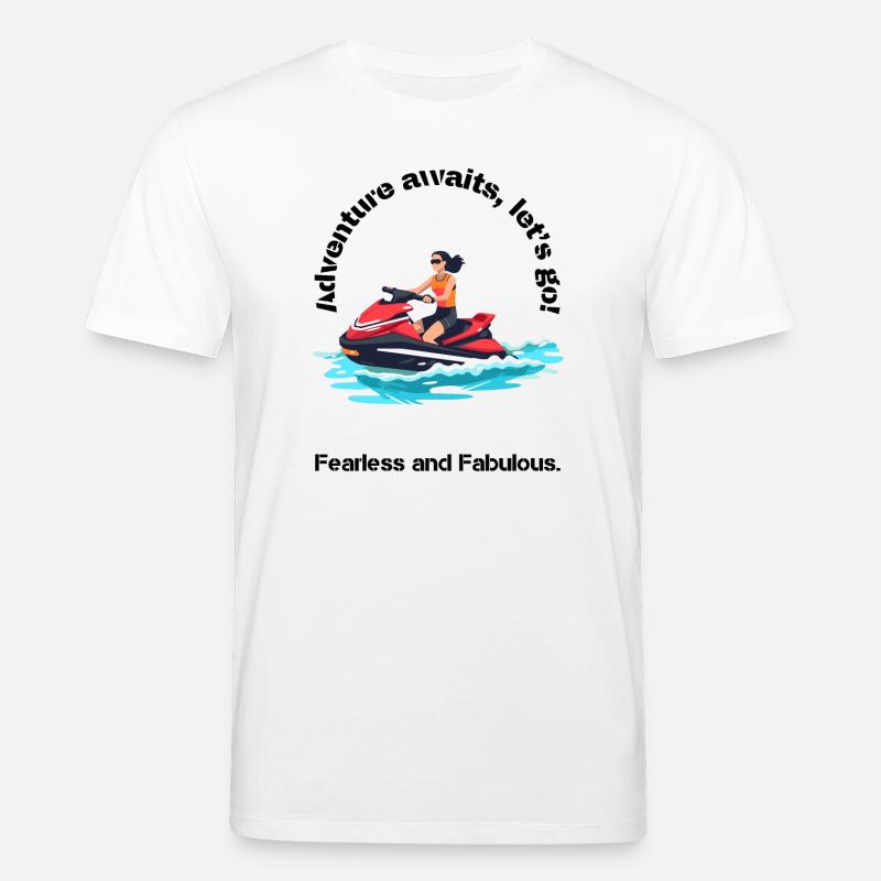 Lebendiges Jetski-Abenteuer-Design - Stanley/Stella Unisex Bio-T-Shirt CREATOR  - Weiß