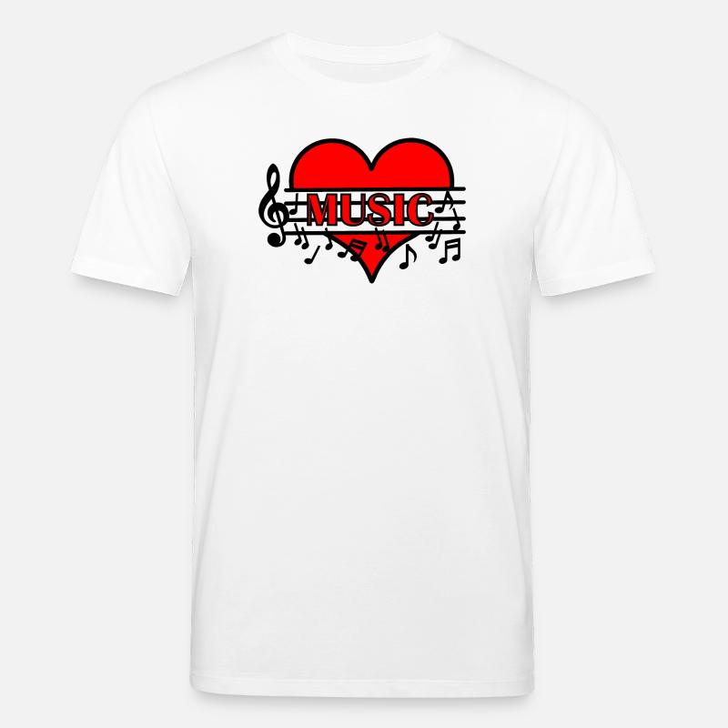 Ich liebe Musik - Stanley/Stella Unisex Bio-T-Shirt CREATOR - Weiß