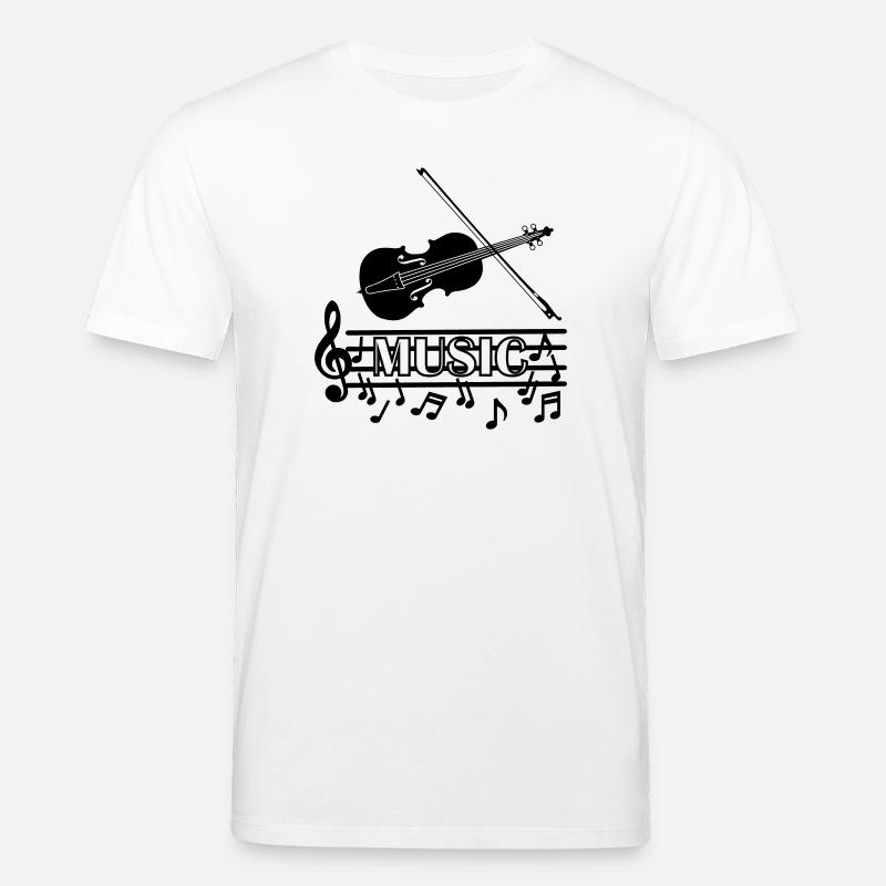 Geigenmusik-Logo - Stanley/Stella Unisex Bio-T-Shirt CREATOR  - Weiß