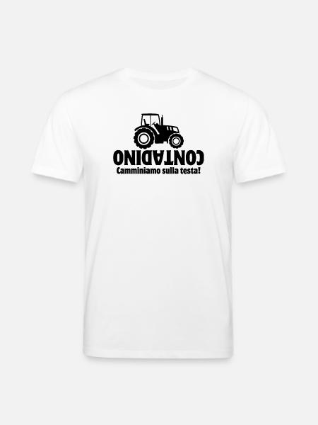 farmer, Italy, farmer - Stanley/Stella CREATOR Unisex Organic T-Shirt - white