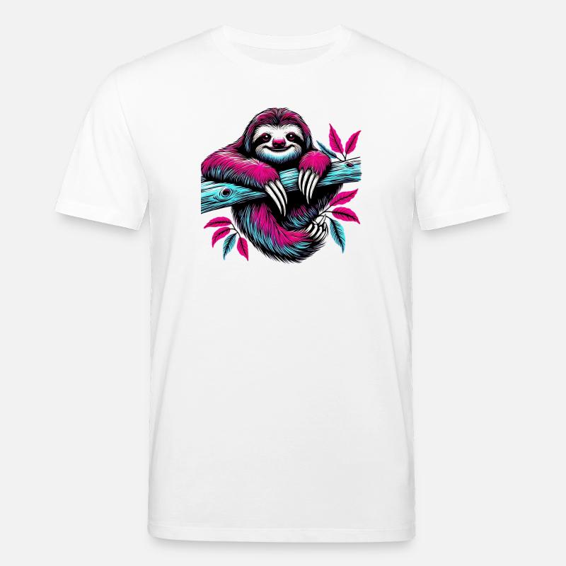 Faultier - Stanley/Stella Unisex Bio-T-Shirt CREATOR  - Weiß