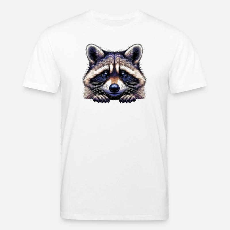 Waschbär - Stanley/Stella Unisex Bio-T-Shirt CREATOR  - Weiß